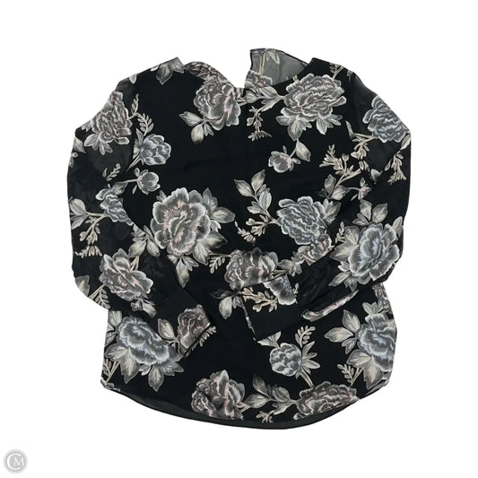 Blouse Long Sleeve By White House Black Market In Black, Size: M