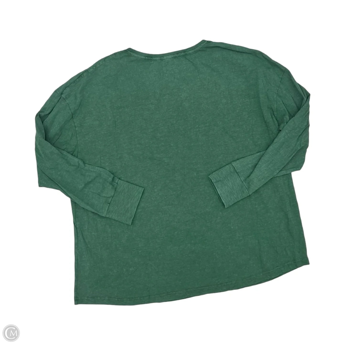 Top Long Sleeve By Natural Reflections In Green, Size: 1x