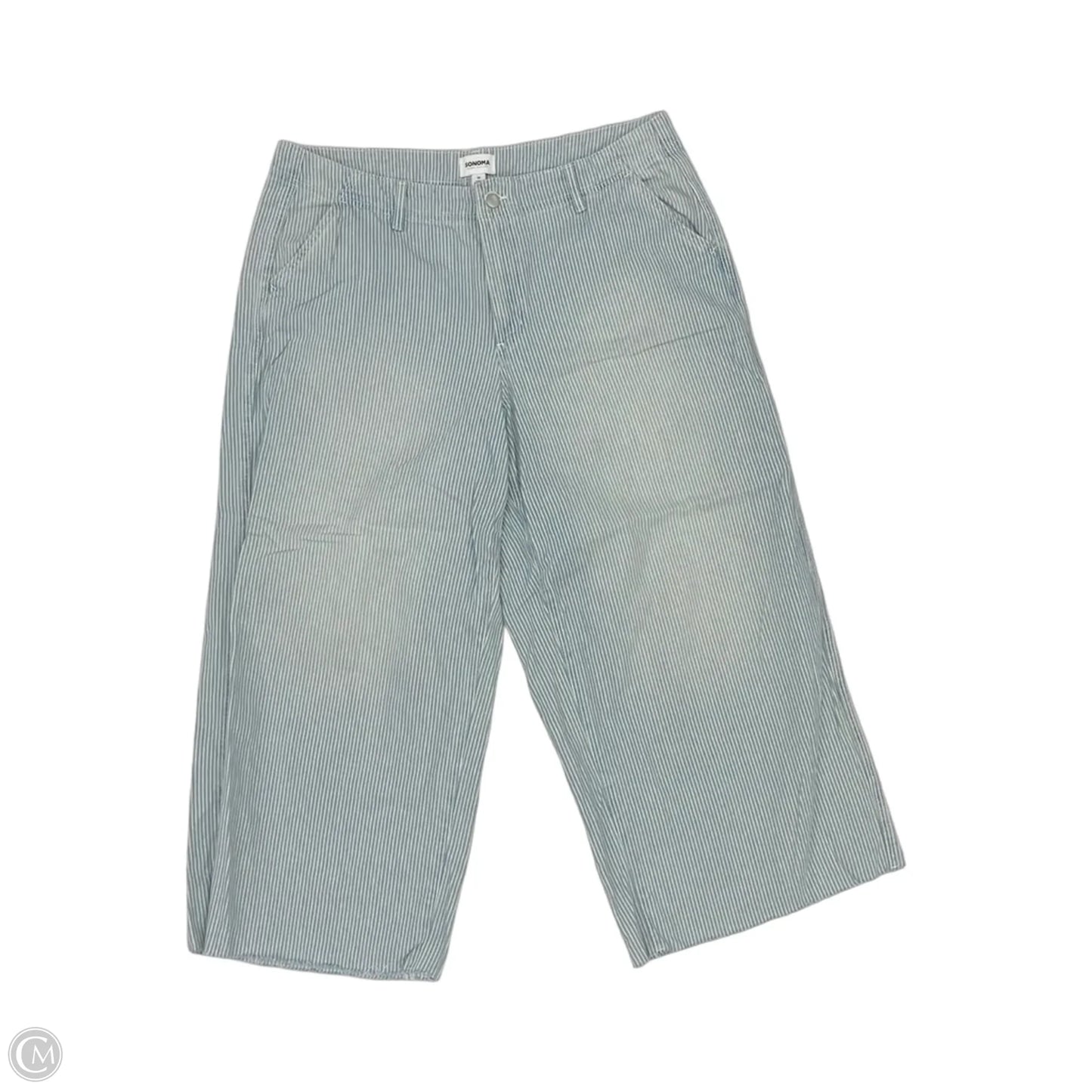 Jeans Wide Leg By Sonoma In Blue & White, Size: 18