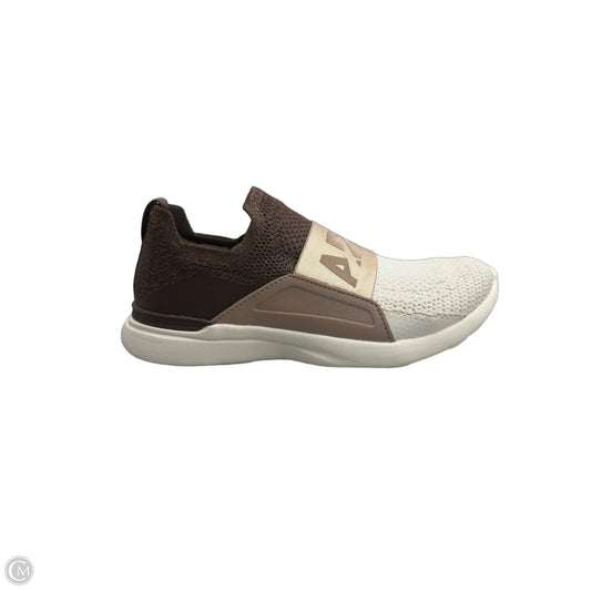 Shoes Designer By Apl In Brown & Cream, Size: 6.5