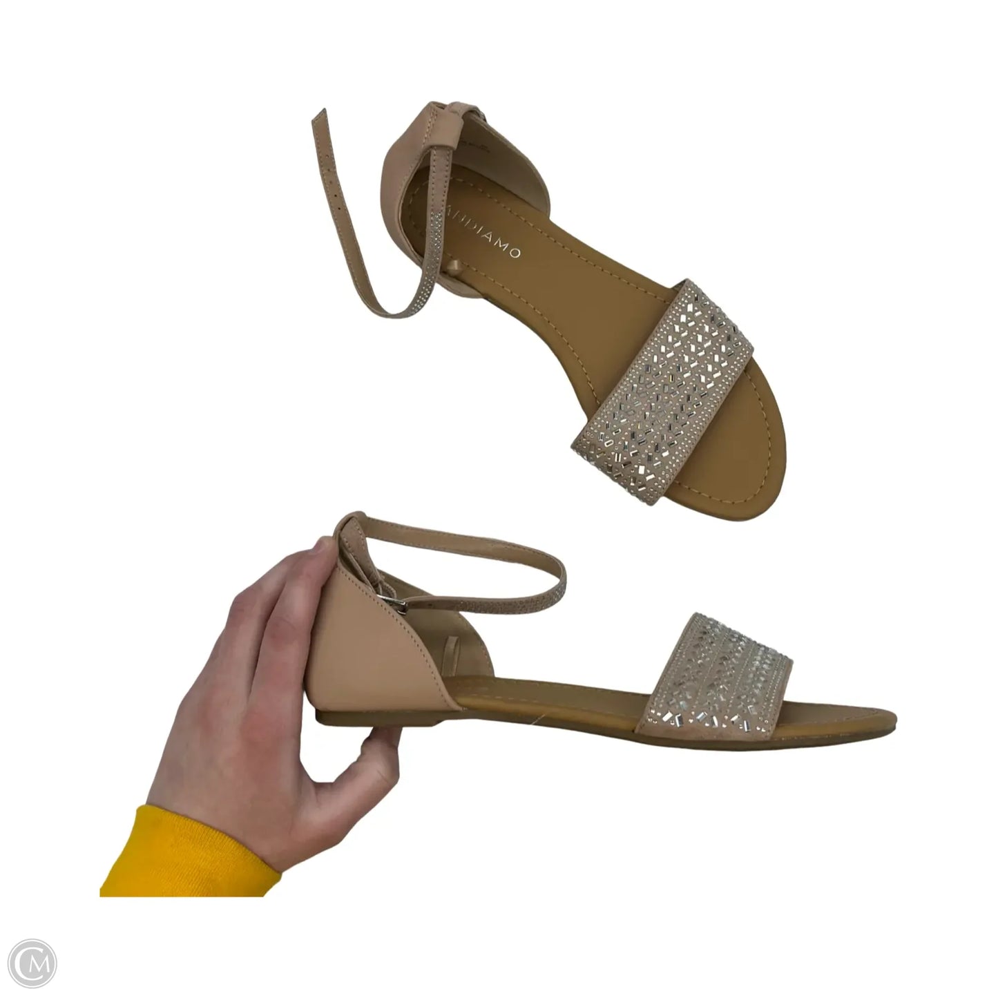 Sandals Flats By Clothes Mentor In Tan, Size: 9