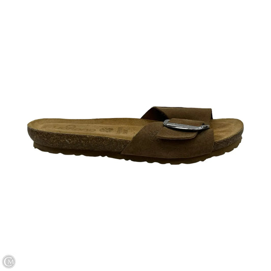 Sandals Flats By Clothes Mentor In Tan, Size: 8