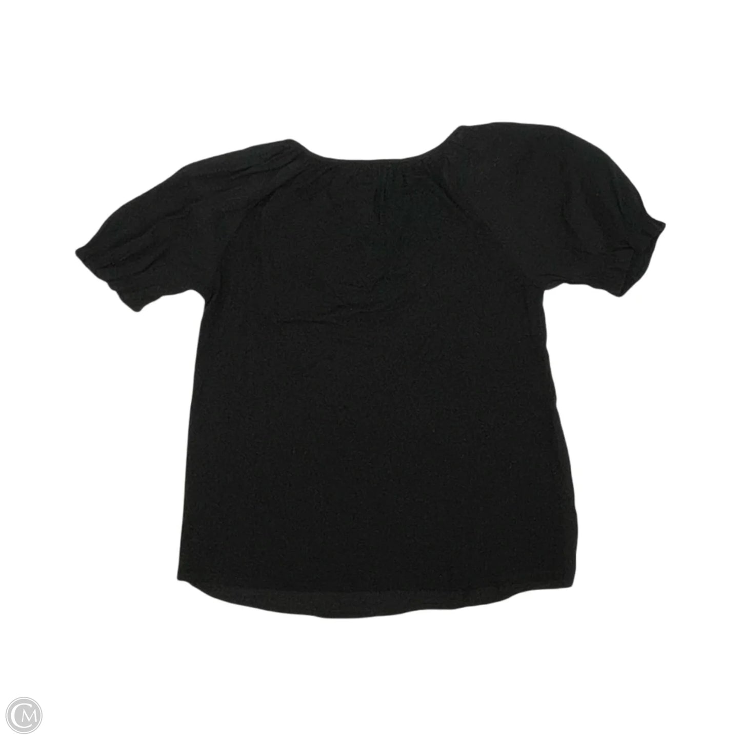 Blouse Short Sleeve By Clothes Mentor In Black, Size: S