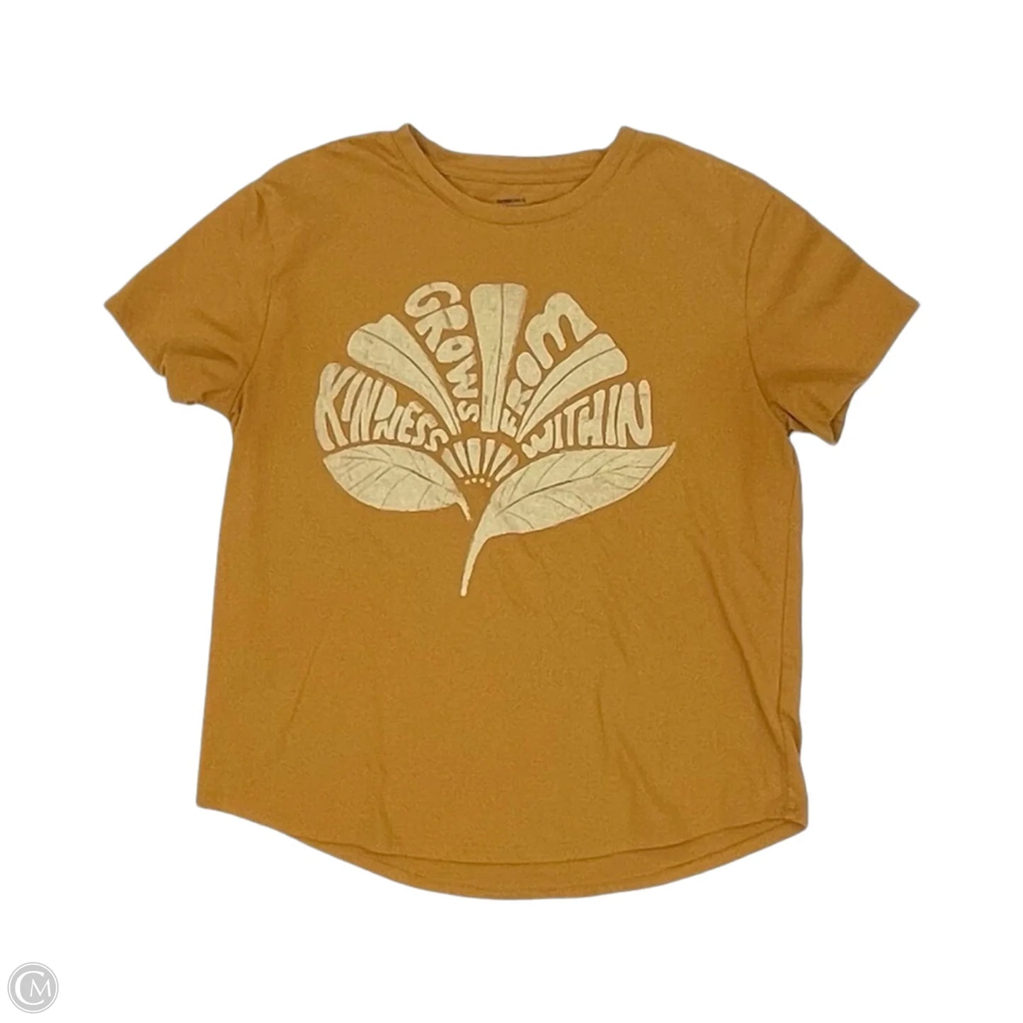 Top Short Sleeve By Sonoma In Gold, Size: M