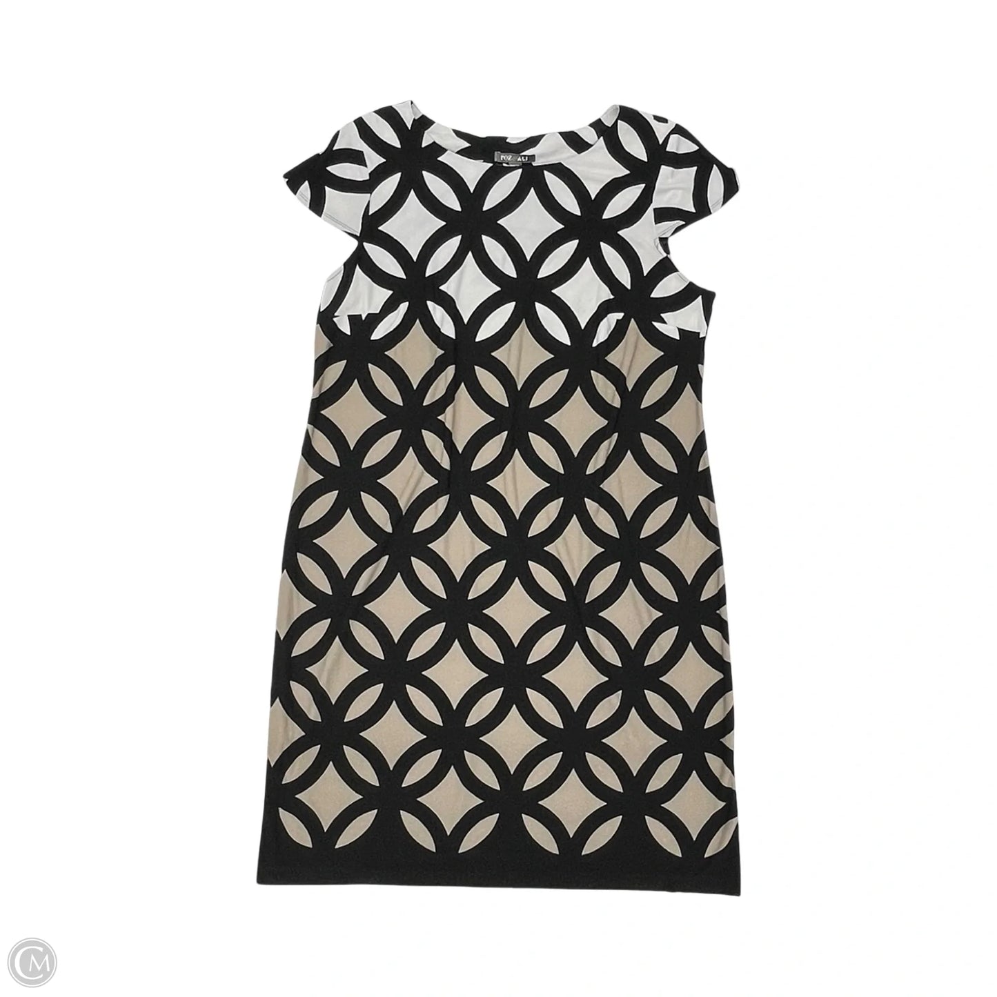 Dress Work By Roz And Ali In Black & Tan, Size: 16