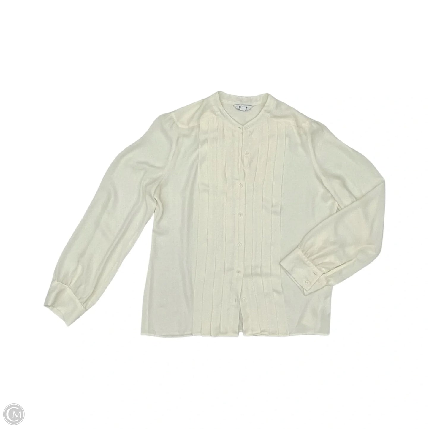 Blouse Long Sleeve By Express In Cream, Size: M
