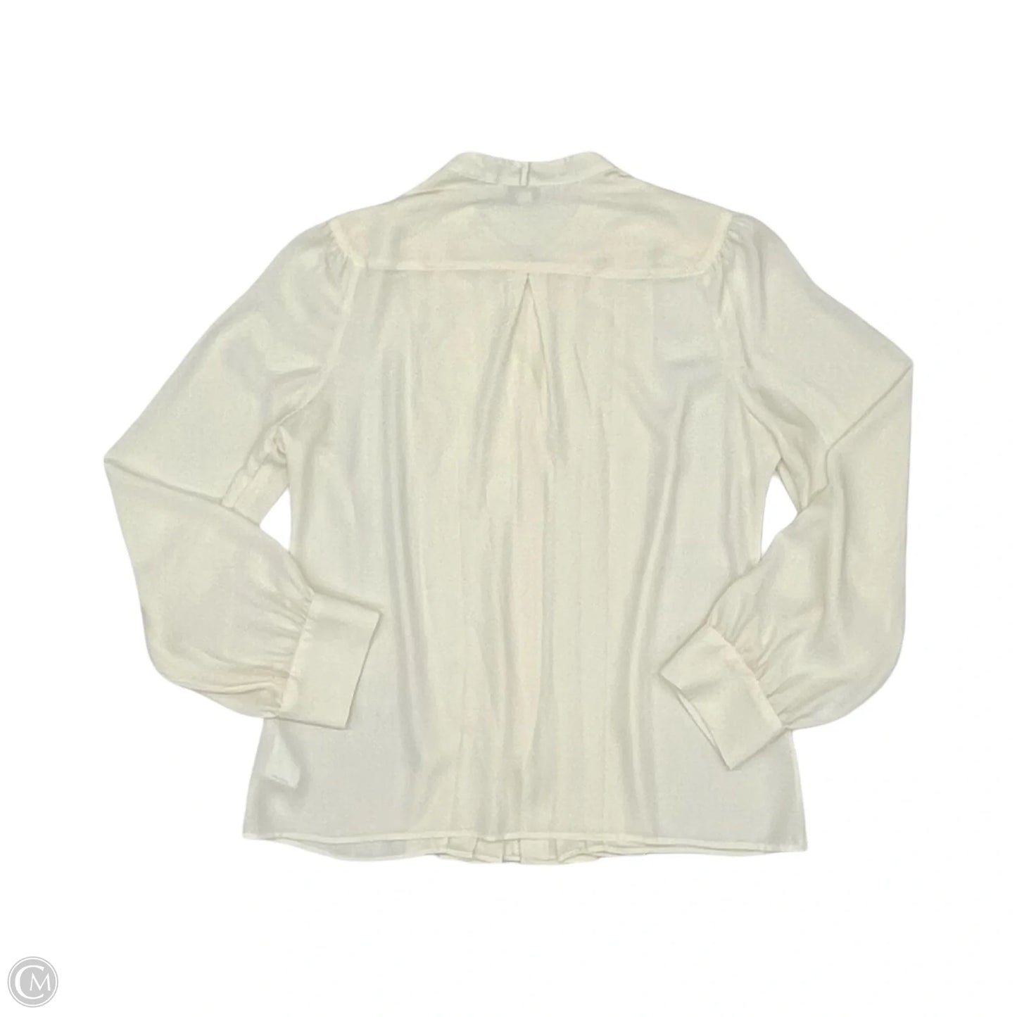 Blouse Long Sleeve By Express In Cream, Size: M