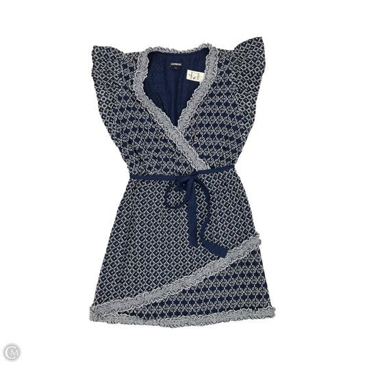 Dress Party Short By Express In Blue & White, Size: M
