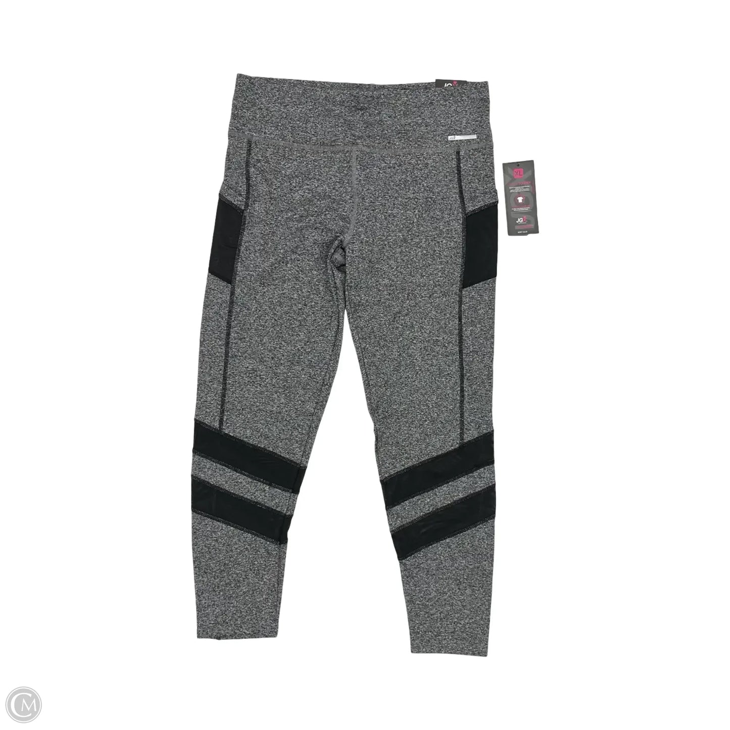Athletic Leggings By Clothes Mentor In Black & Grey, Size: Xl