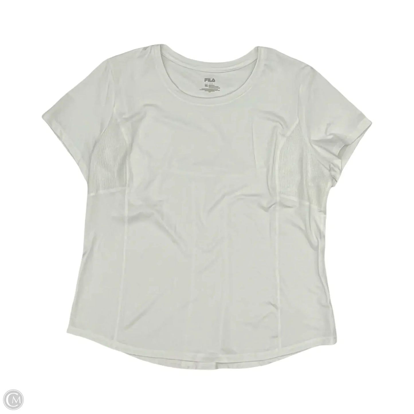 Athletic Top Short Sleeve By Fila In White, Size: Xxl
