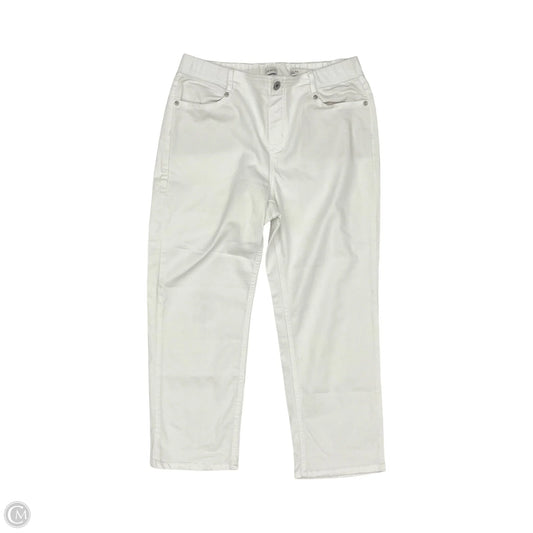 Jeans Cropped By J.marie In White, Size: 12