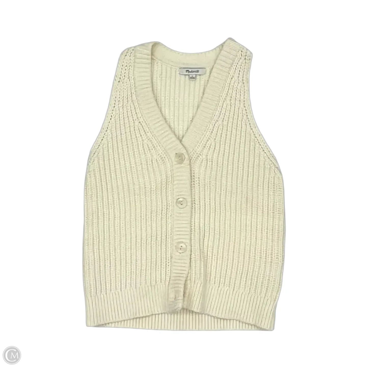Vest Sweater By Madewell In Cream, Size: S
