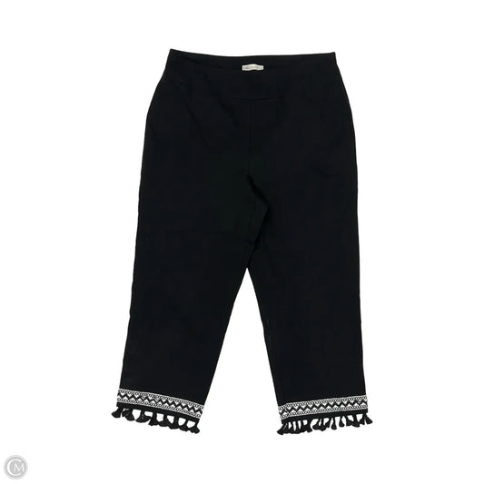 Pants Cropped By Cato In Black, Size: 14