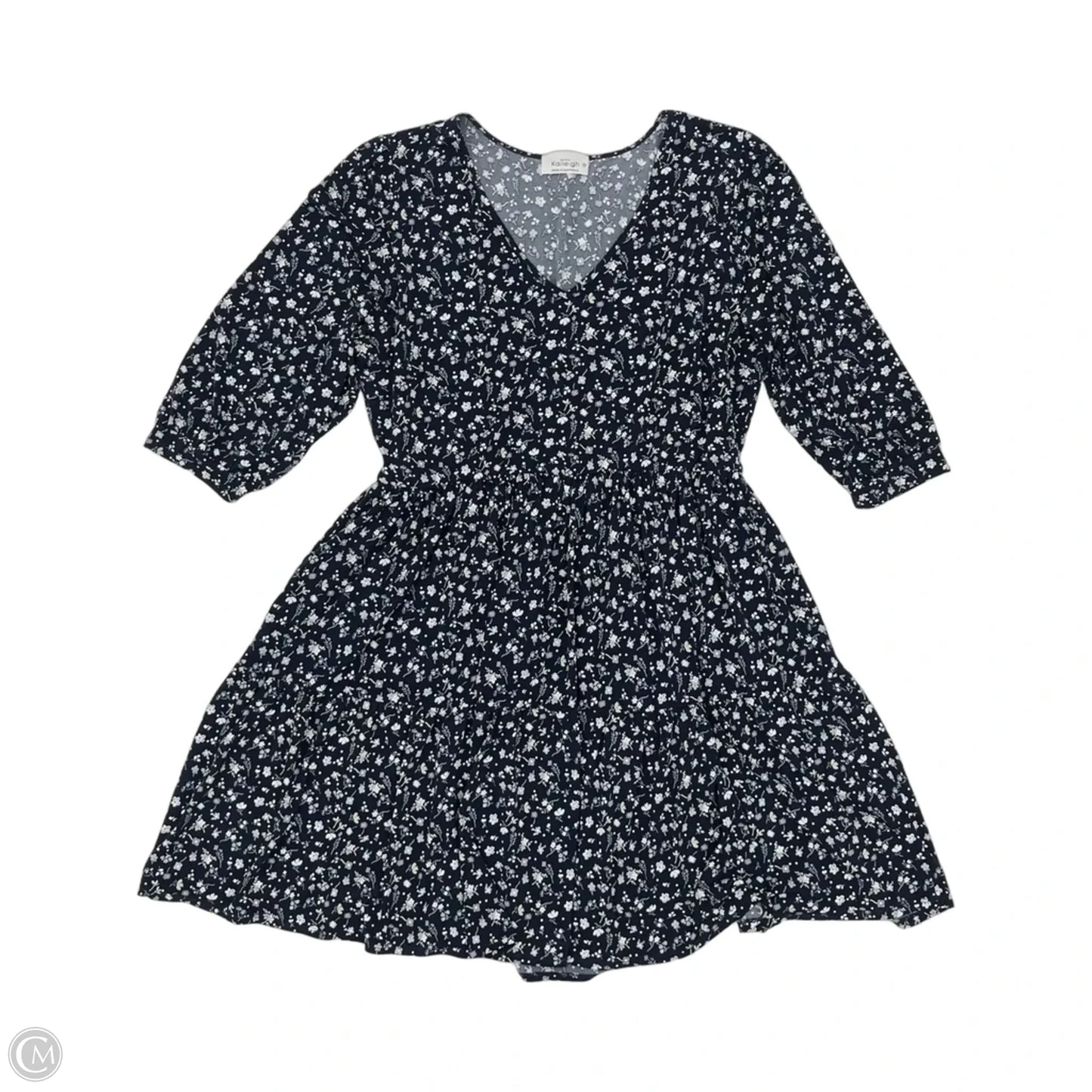 Dress Party Short By Kaileigh In Blue & White, Size: 1x