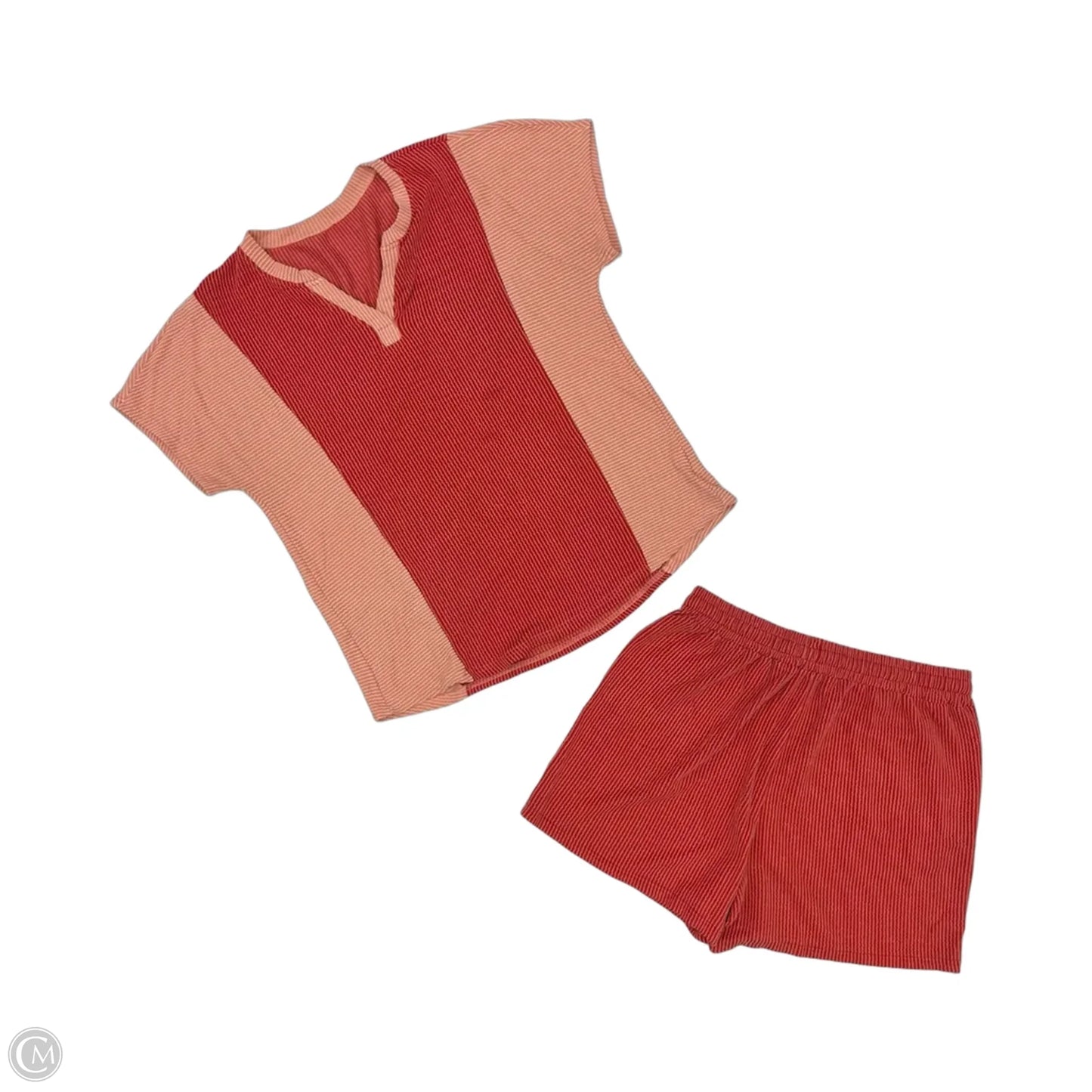 Lounge Set Shorts By Cmf In Pink & Red, Size: L