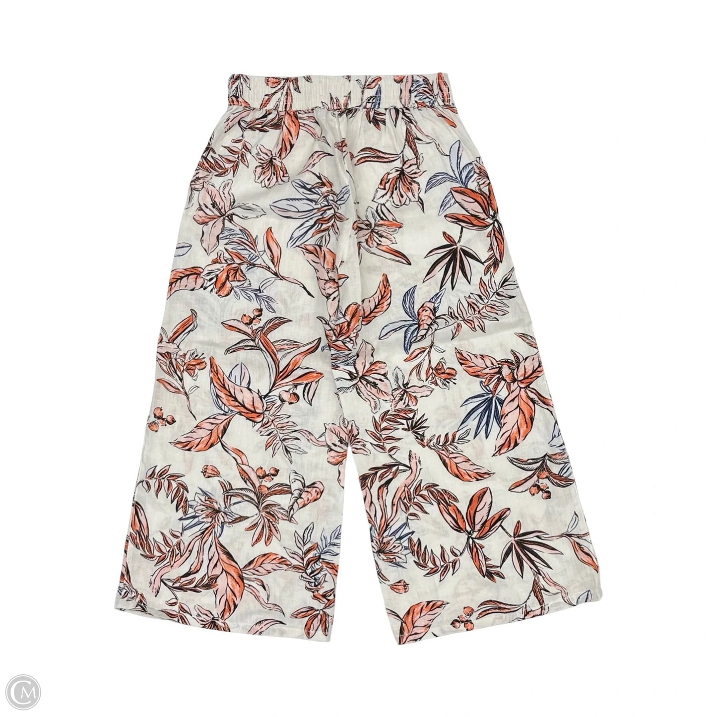 Pants Linen By Tahari In Orange & White, Size: S