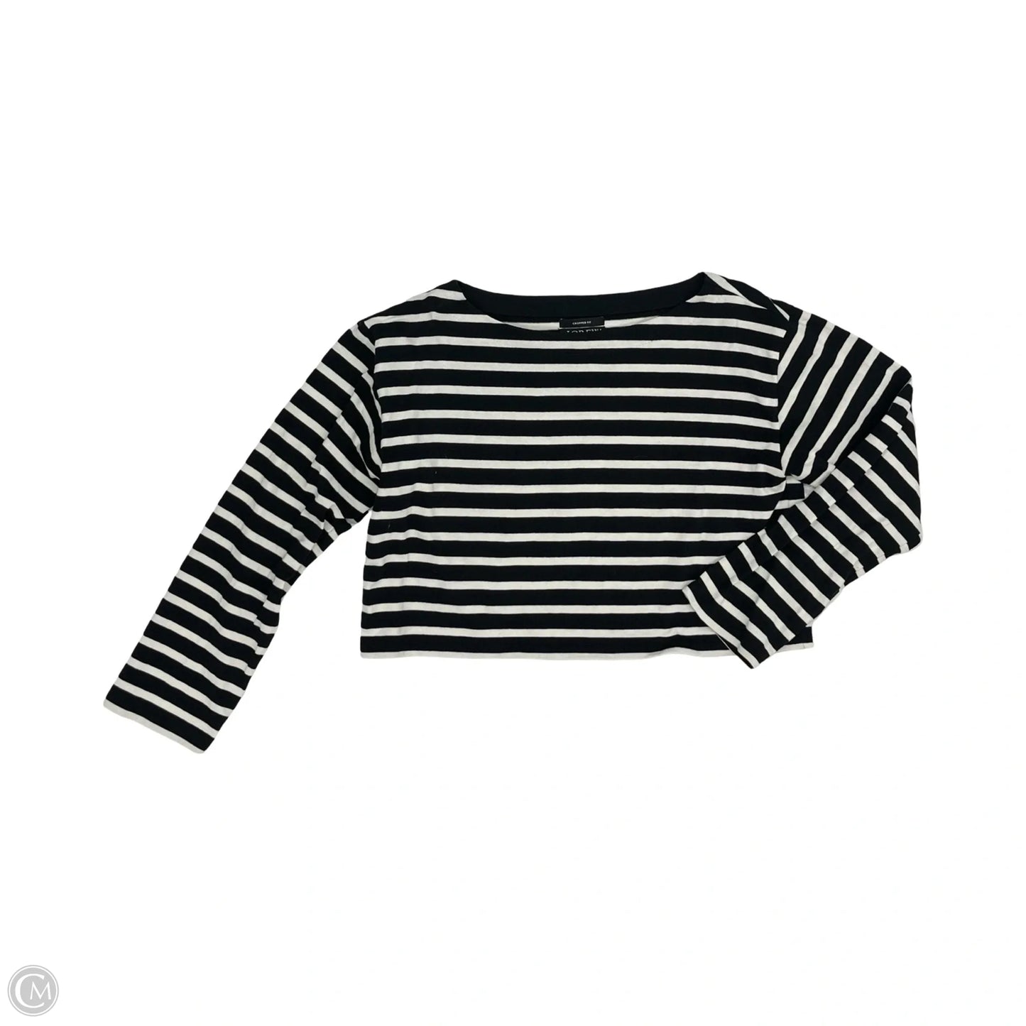 Top Long Sleeve By J. Crew In Black & White, Size: S