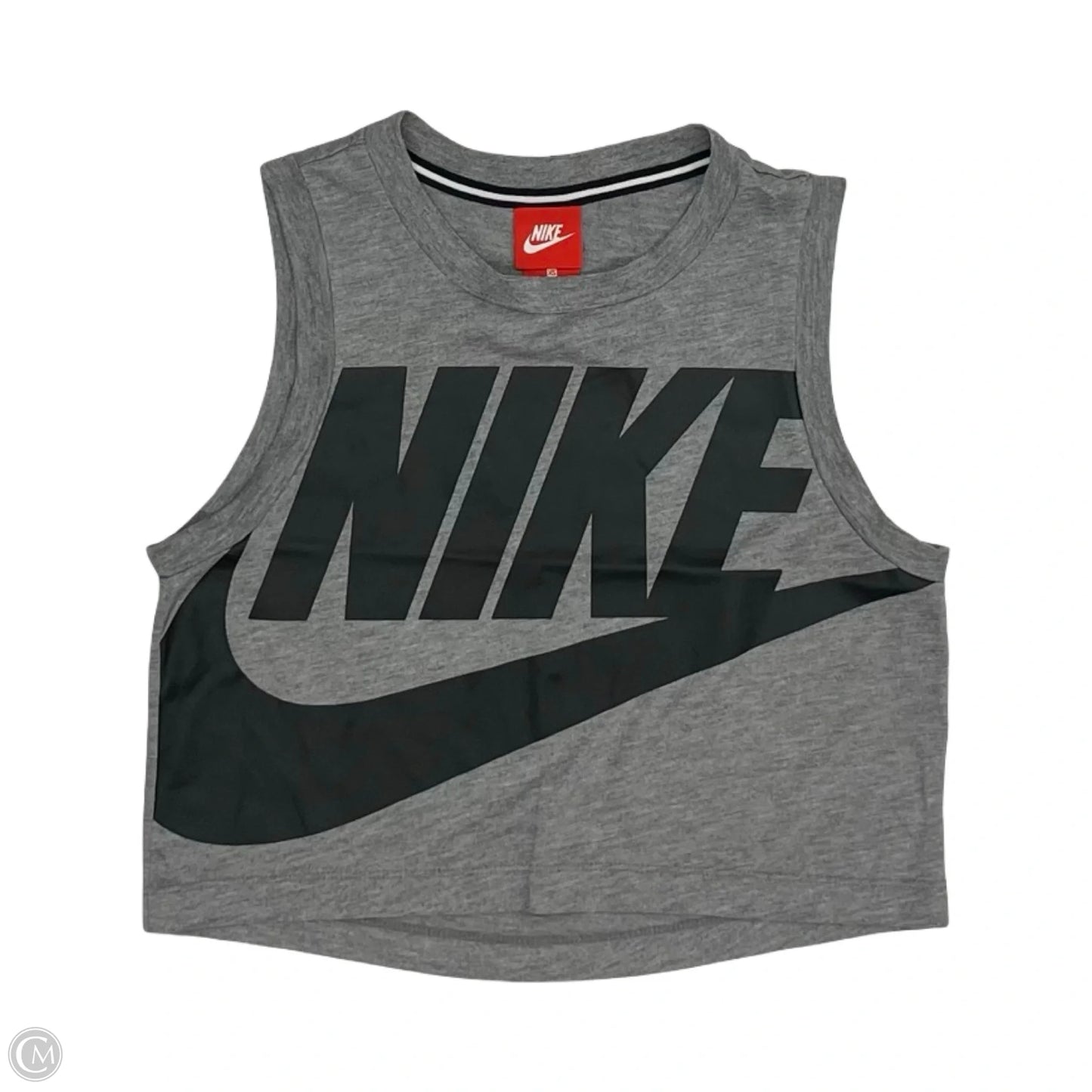 Athletic Tank Top By Nike Apparel In Black & Grey, Size: Xs