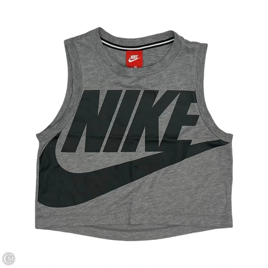 Athletic Tank Top By Nike Apparel In Black & Grey, Size: Xs