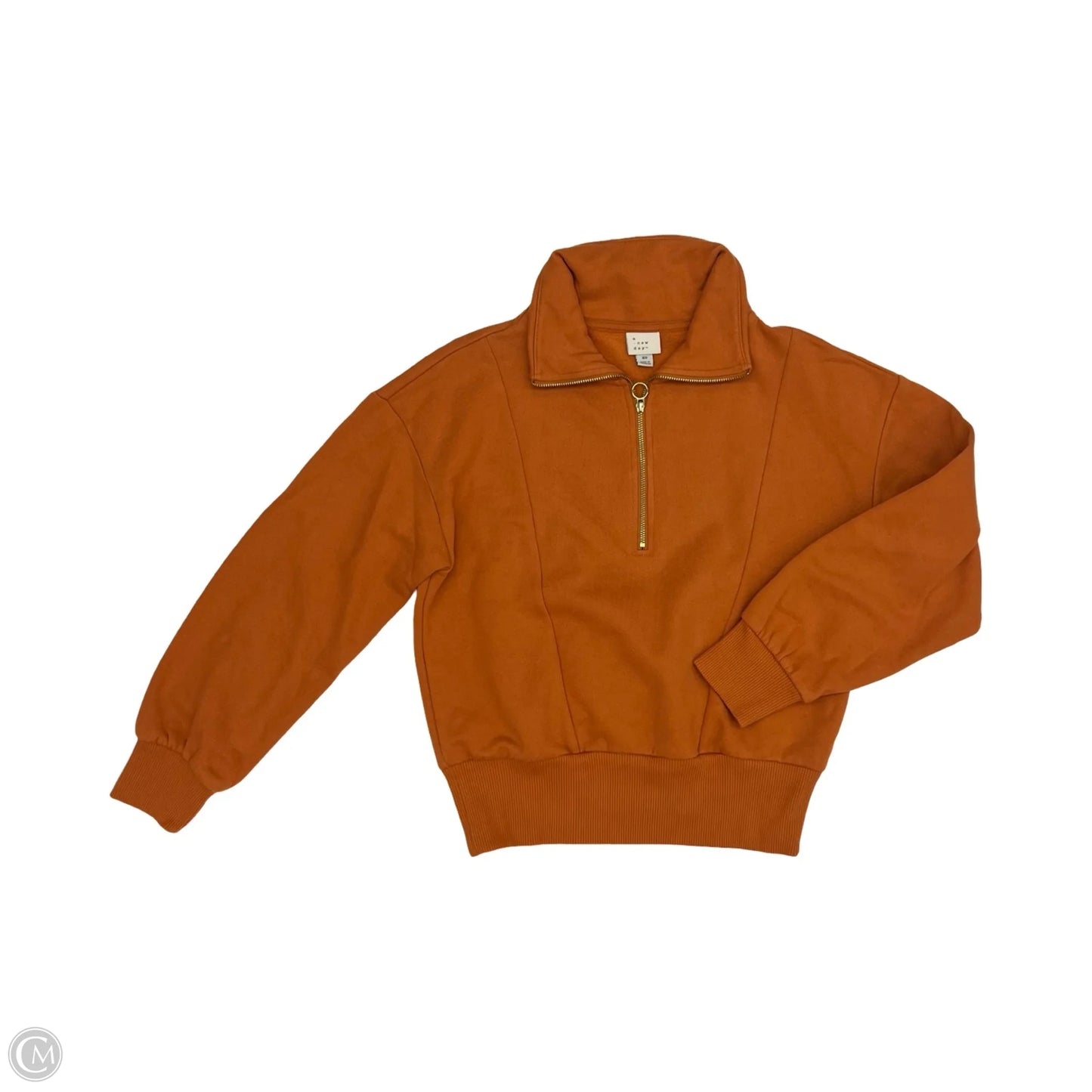 Sweatshirt Collar By A New Day In Orange, Size: Xs