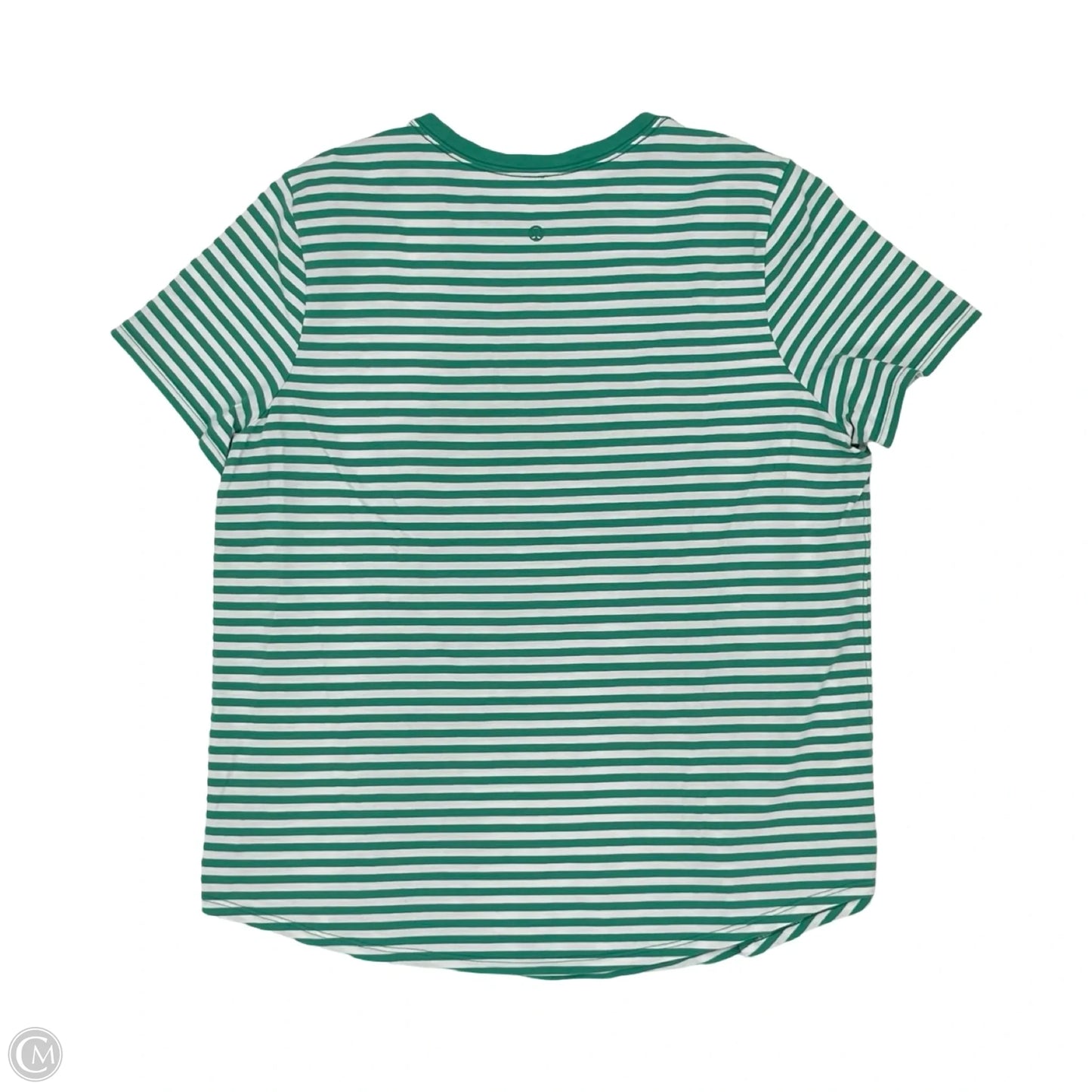 Top Short Sleeve By Clothes Mentor In Green & White, Size: Xl