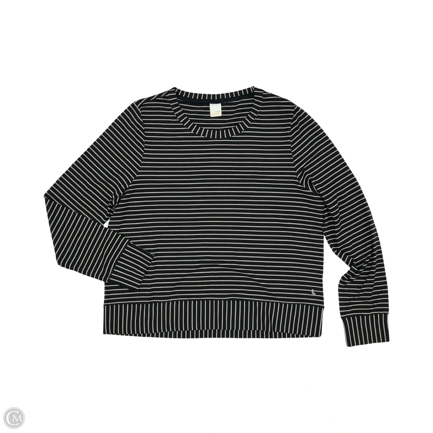 Athletic Top Long Sleeve Crewneck By Lole In Black & Grey, Size: Xl