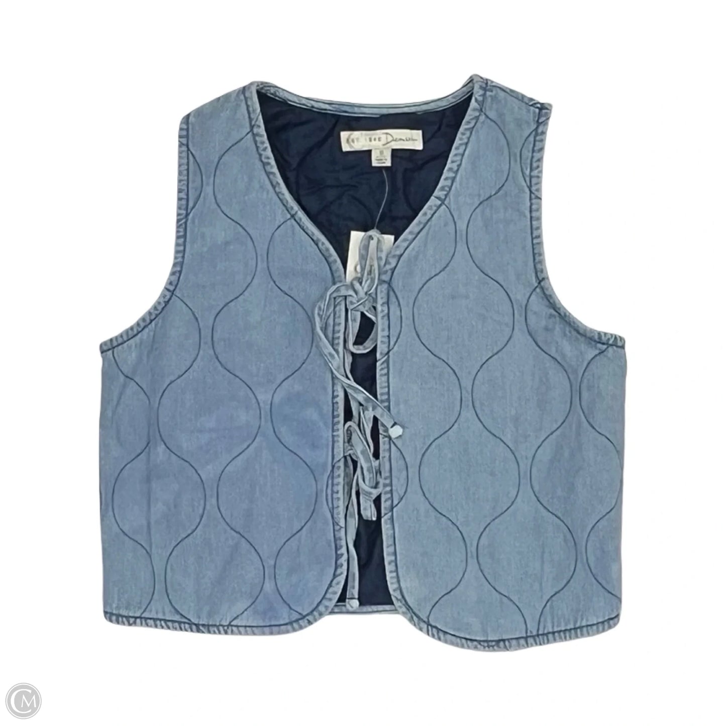 Vest Other By Cato In Blue Denim, Size: S