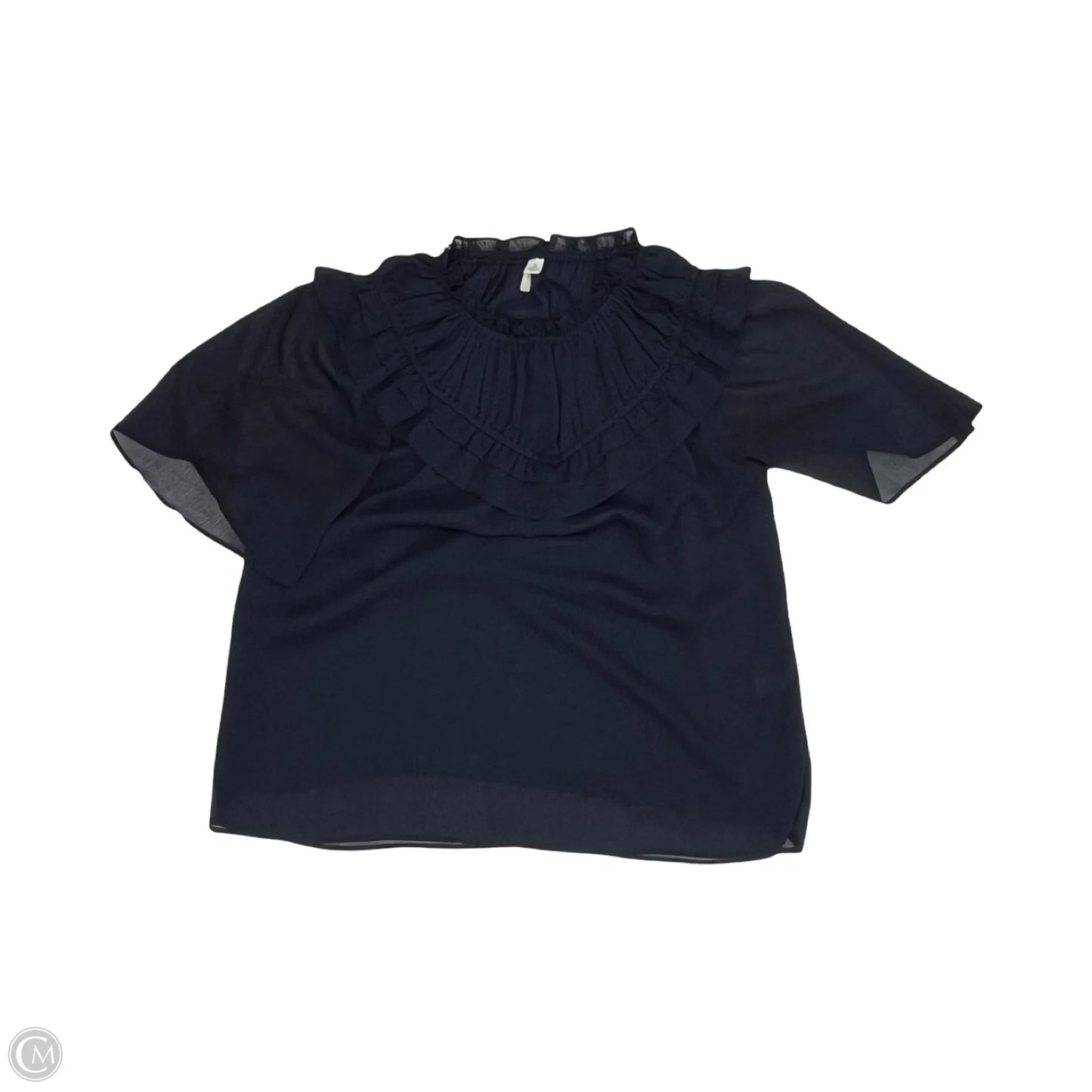 Blouse Short Sleeve By Cato In Navy, Size: S
