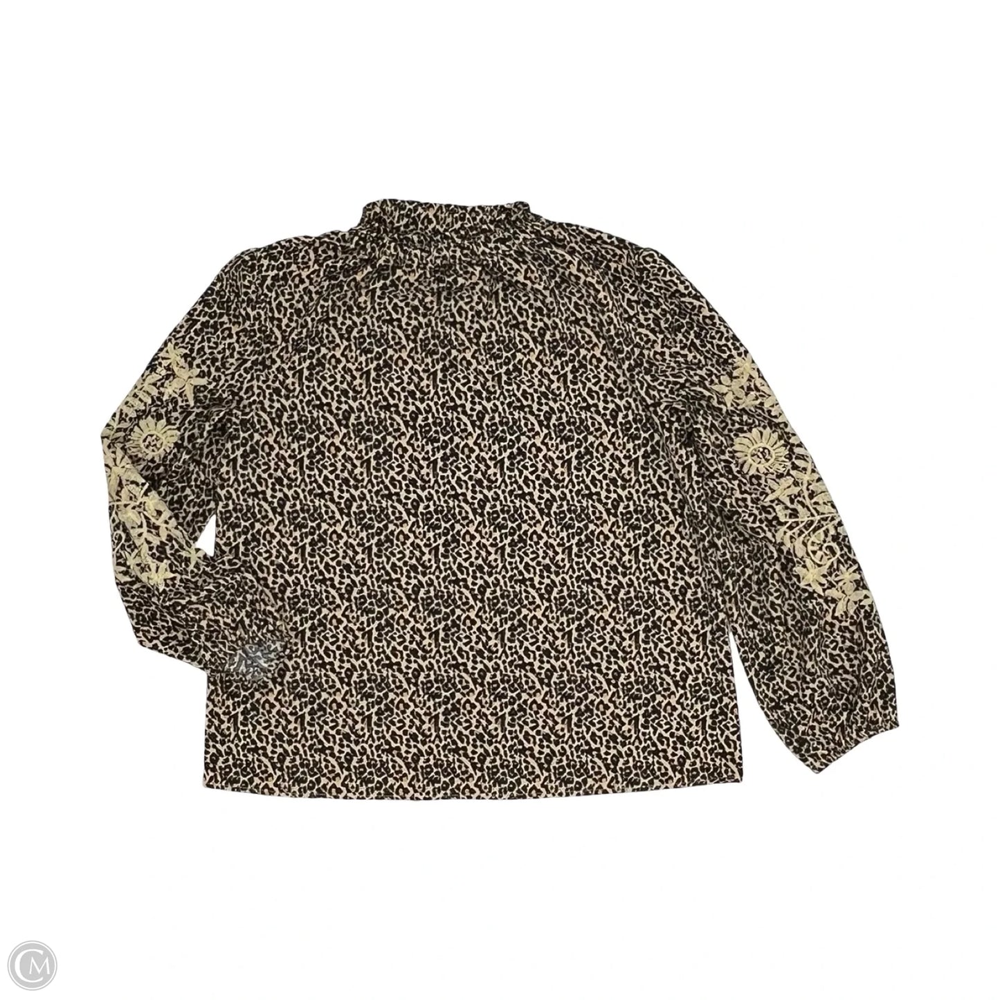 Blouse Long Sleeve By Tribal In Animal Print, Size: M
