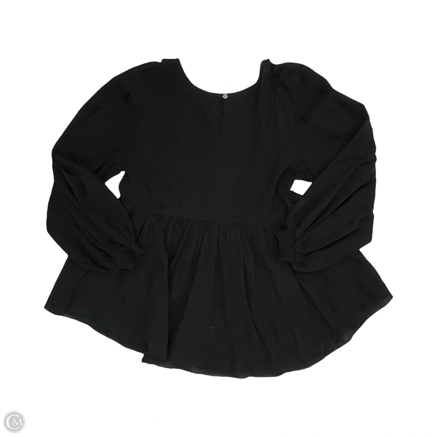 Blouse Long Sleeve By By Together In Black, Size: S