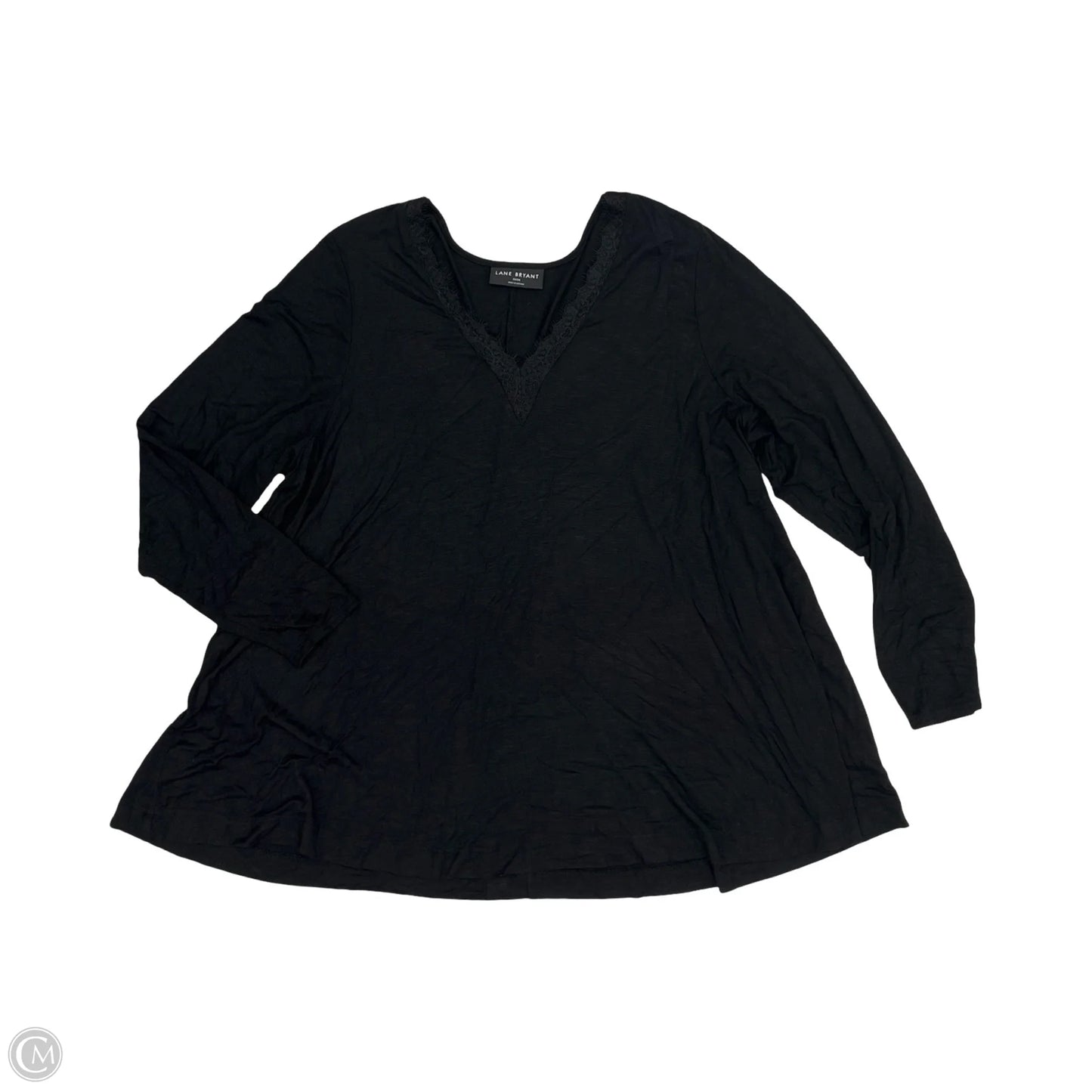 Top Long Sleeve By Lane Bryant In Black, Size: 3x