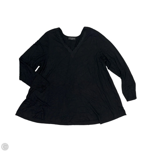 Top Long Sleeve By Lane Bryant In Black, Size: 3x