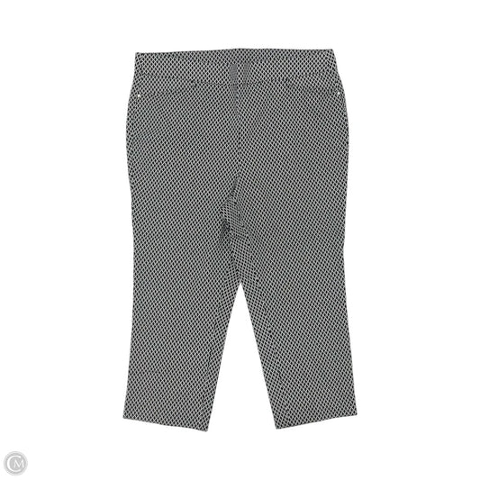 Pants Cropped By Rafaella In Black & White, Size: 18