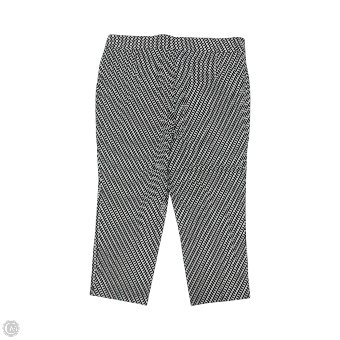 Pants Cropped By Rafaella In Black & White, Size: 18
