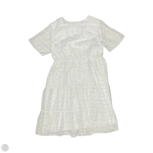 Dress Party Midi By Clothes Mentor In White, Size: 16