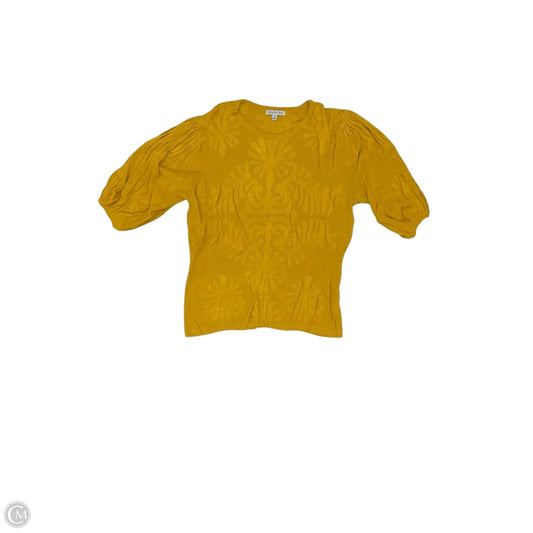 Top Short Sleeve By Ophelia Roe In Gold, Size: 1x