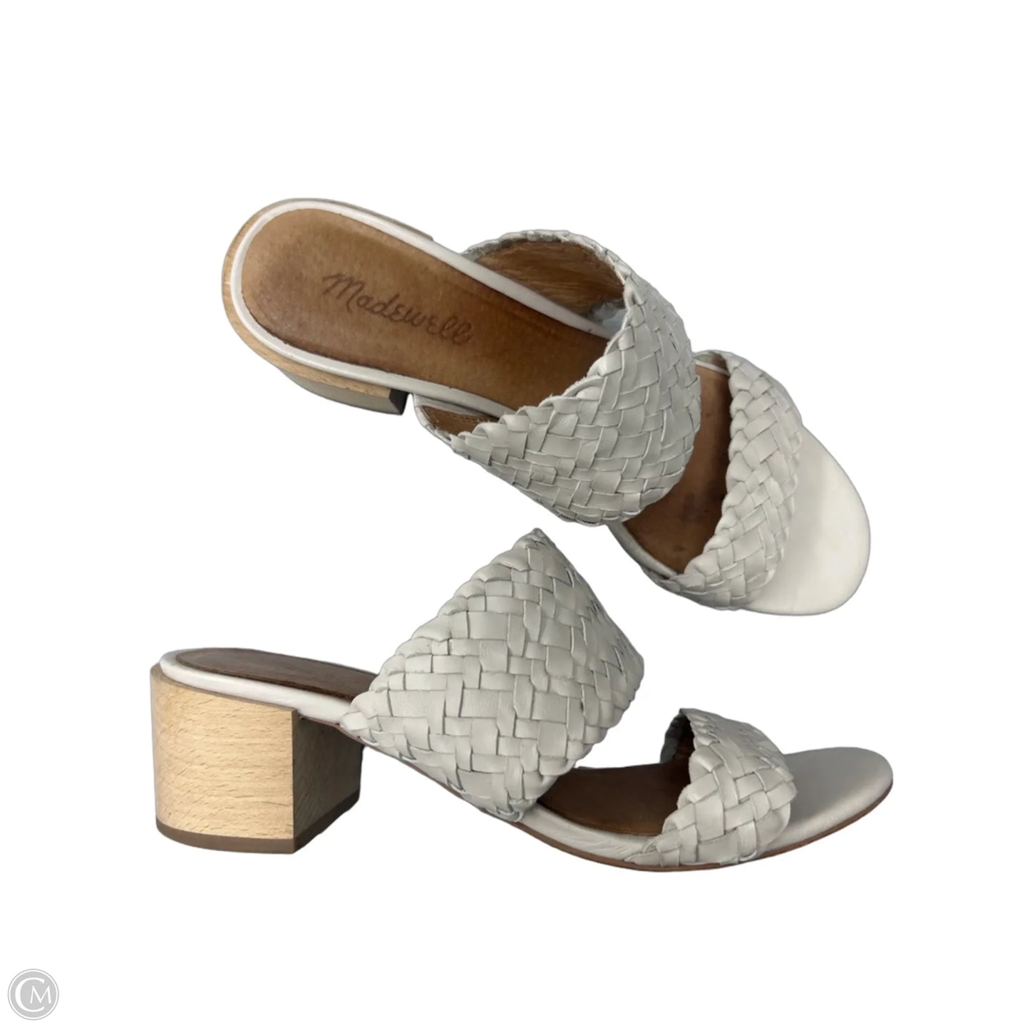 Sandals Heels Block By Madewell In Cream, Size: 8.5