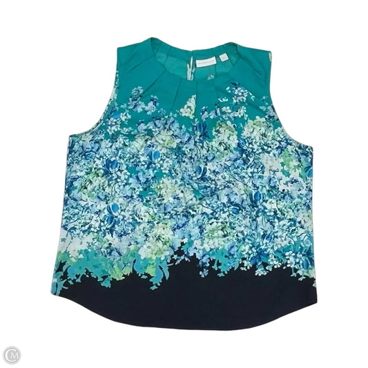 Blouse Sleeveless By New York And Co In Blue, Size: Xl