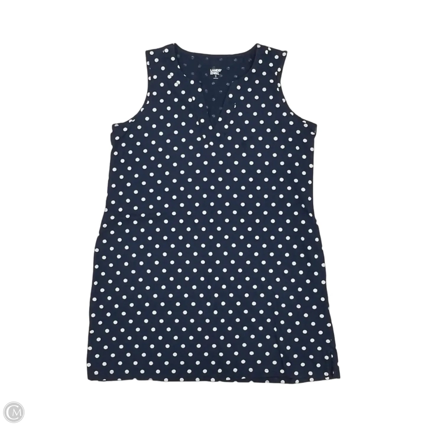 Dress Casual Short By Lands End In Blue & White, Size: Xl