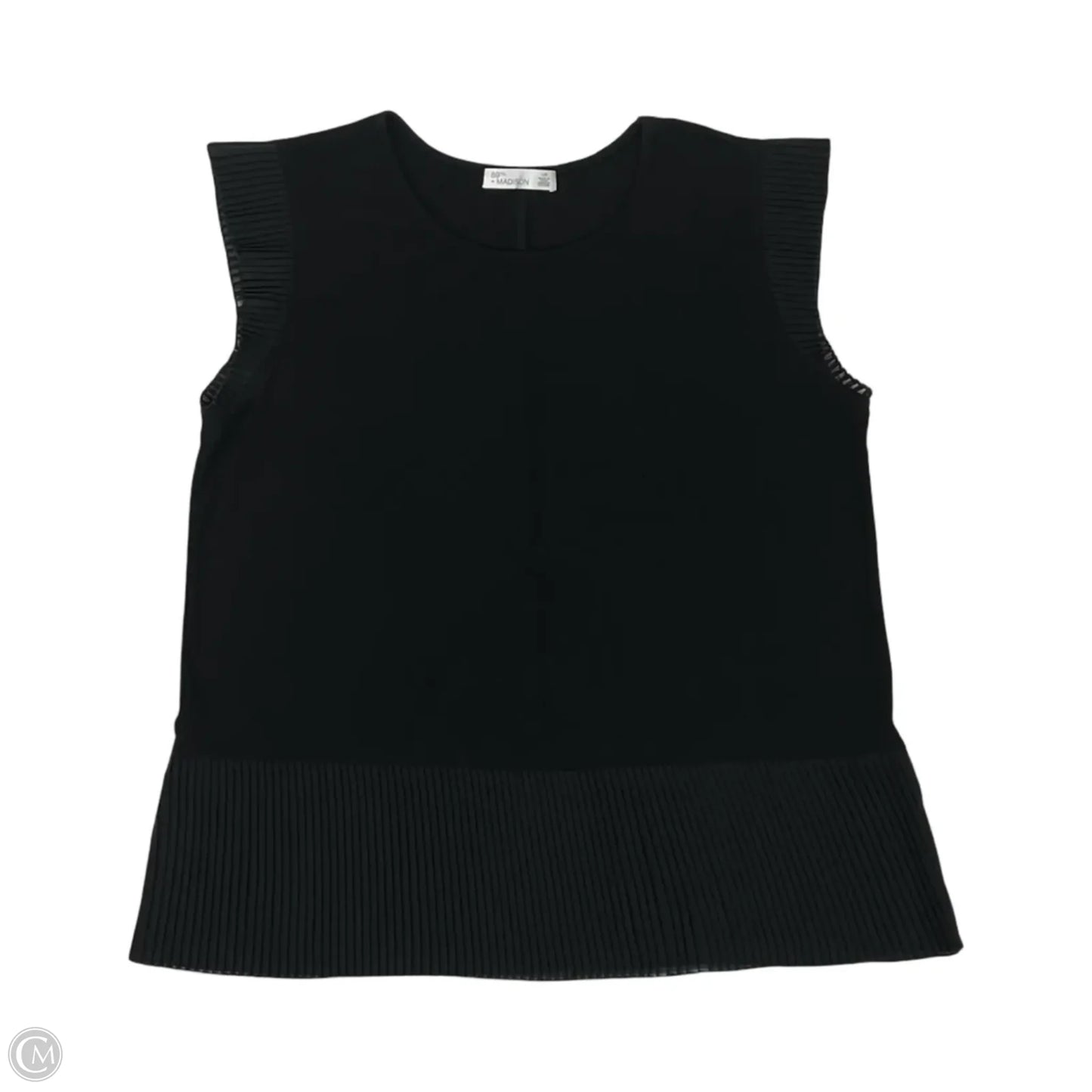 Blouse Short Sleeve By 89th And Madison In Black, Size: L
