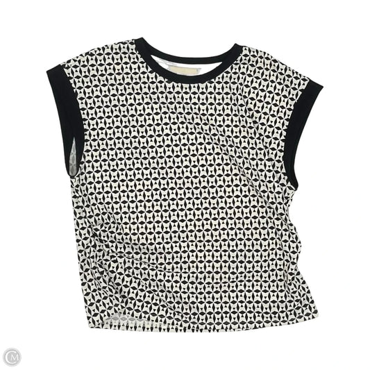 Top Short Sleeve By Melloday In Blue & Cream, Size: Xl