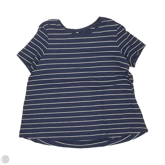 Top Short Sleeve By Old Navy In Blue & White, Size: L