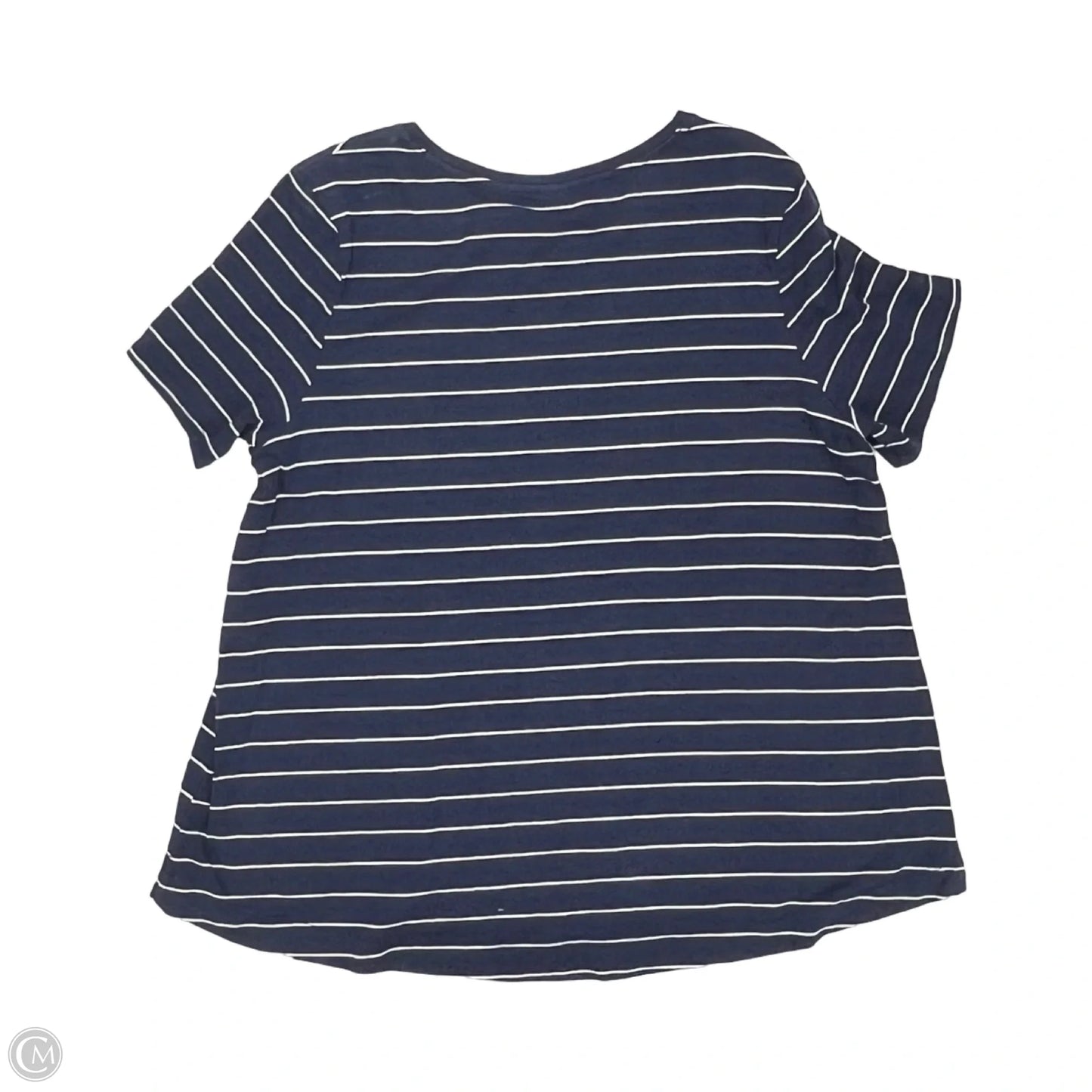 Top Short Sleeve By Old Navy In Blue & White, Size: L