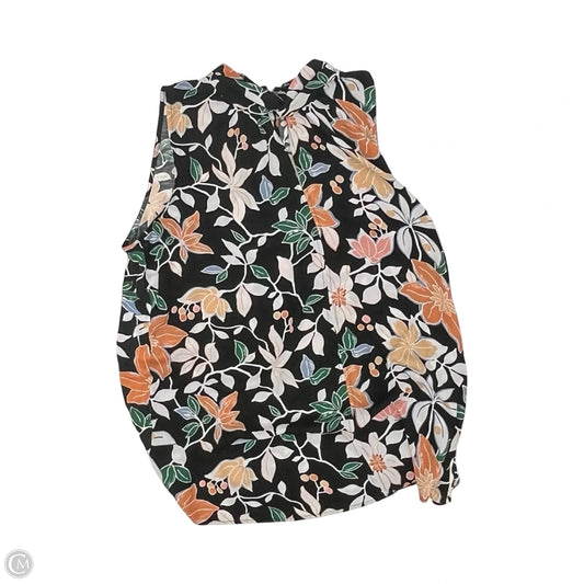 Blouse Sleeveless By Loft In Floral Print, Size: L
