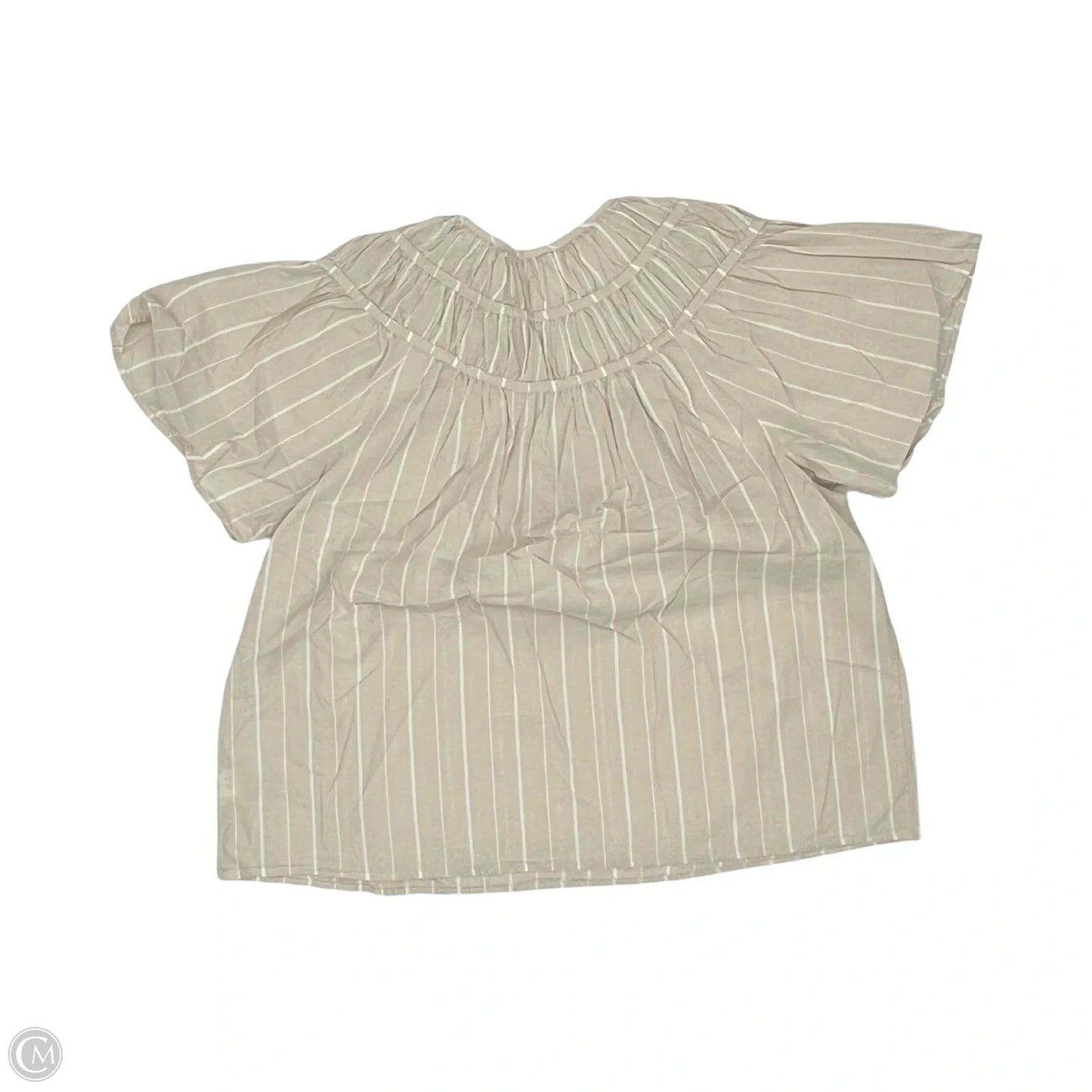 Blouse Short Sleeve By Old Navy In Tan, Size: L
