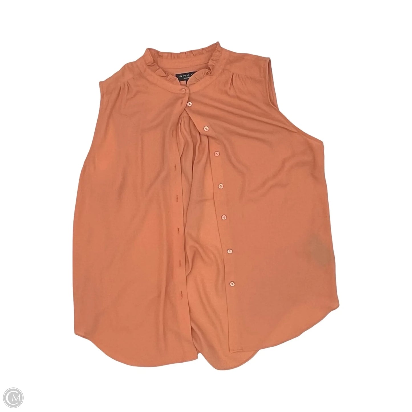 Blouse Sleeveless By Grace In Orange, Size: L