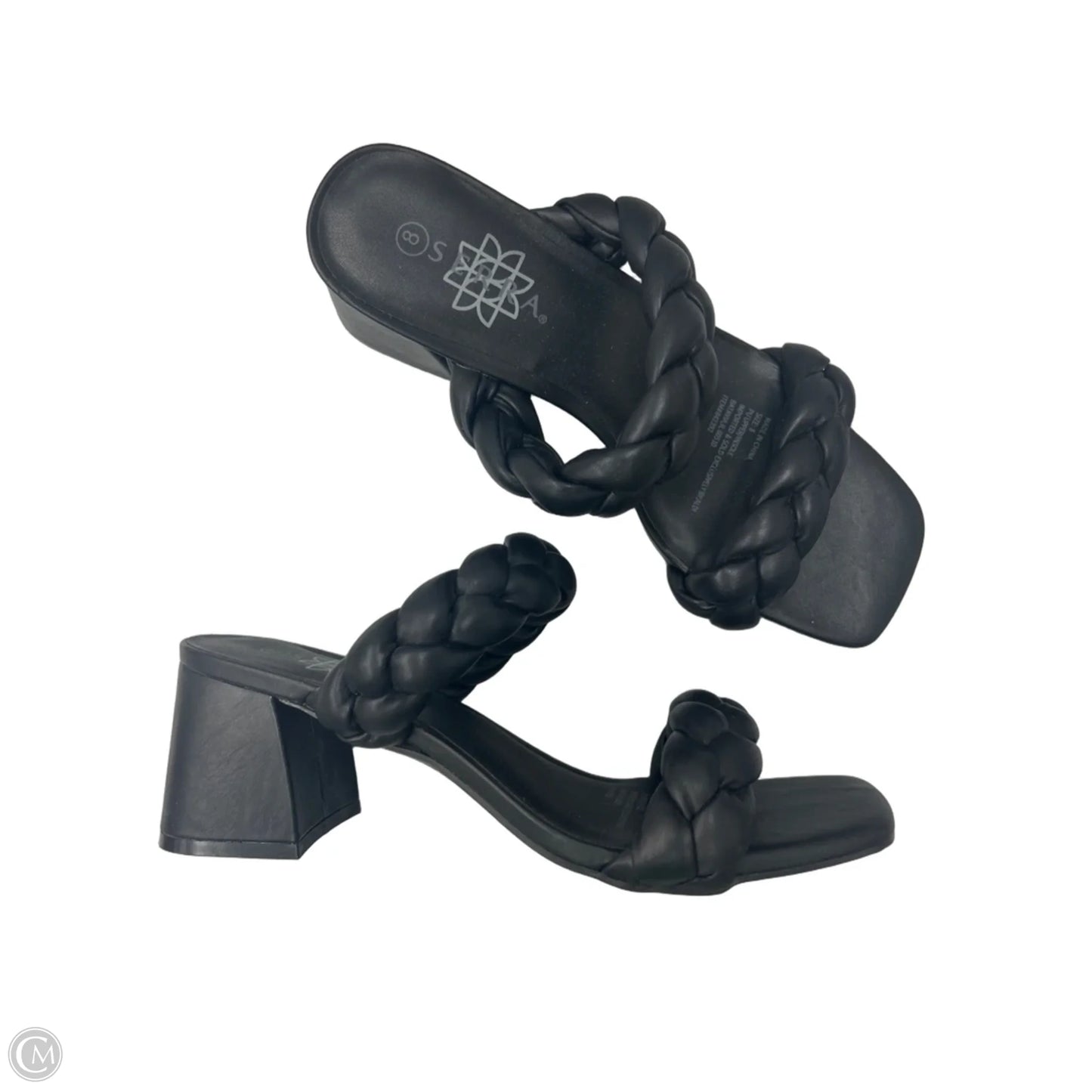 Sandals Heels Block By Serra In Black, Size: 8