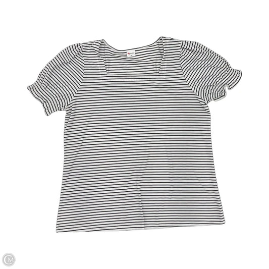 Top Short Sleeve By Clothes Mentor In Black & White, Size: Xl