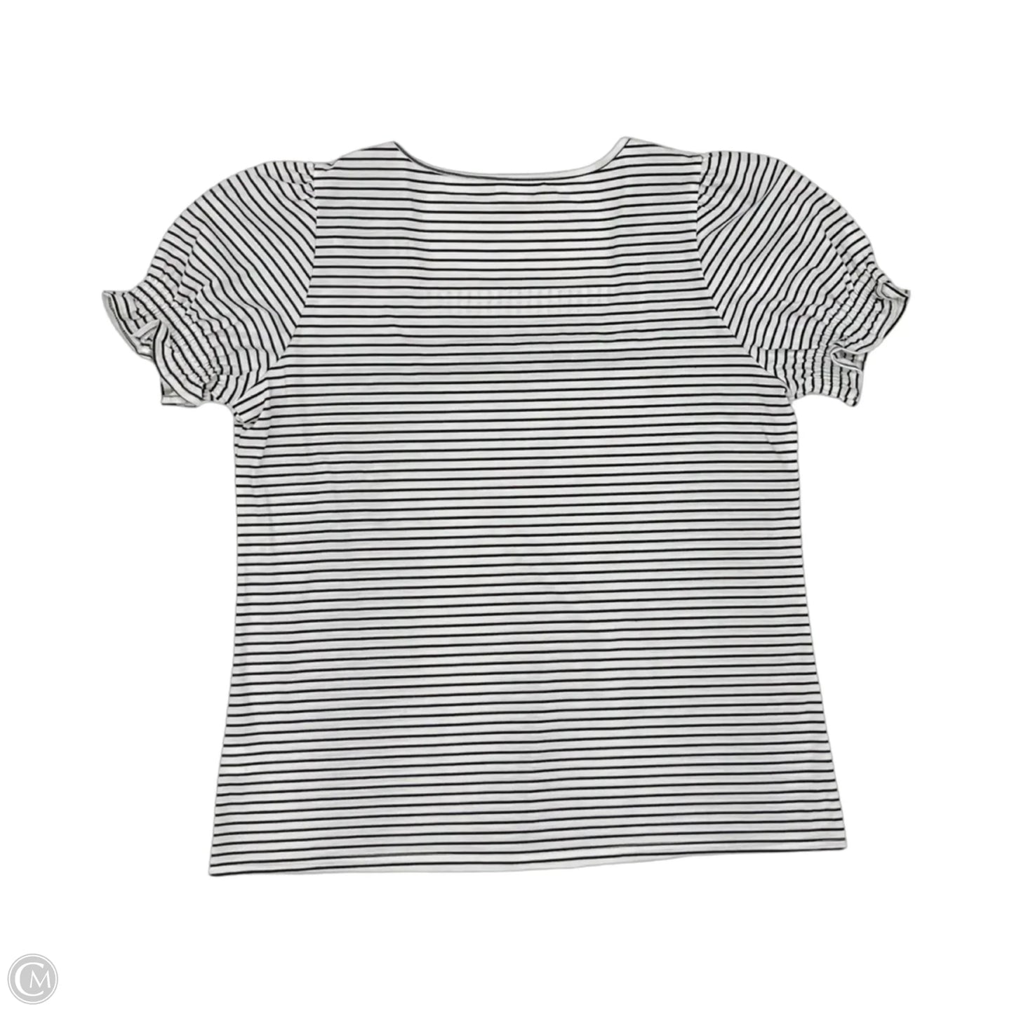 Top Short Sleeve By Clothes Mentor In Black & White, Size: Xl