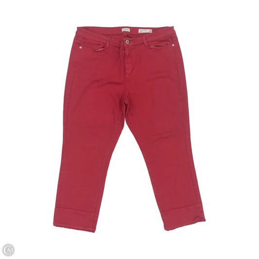 Jeans Cropped By J. Jill In Red, Size: 16